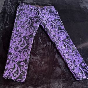 Purple Paisley Men's Dress Pants